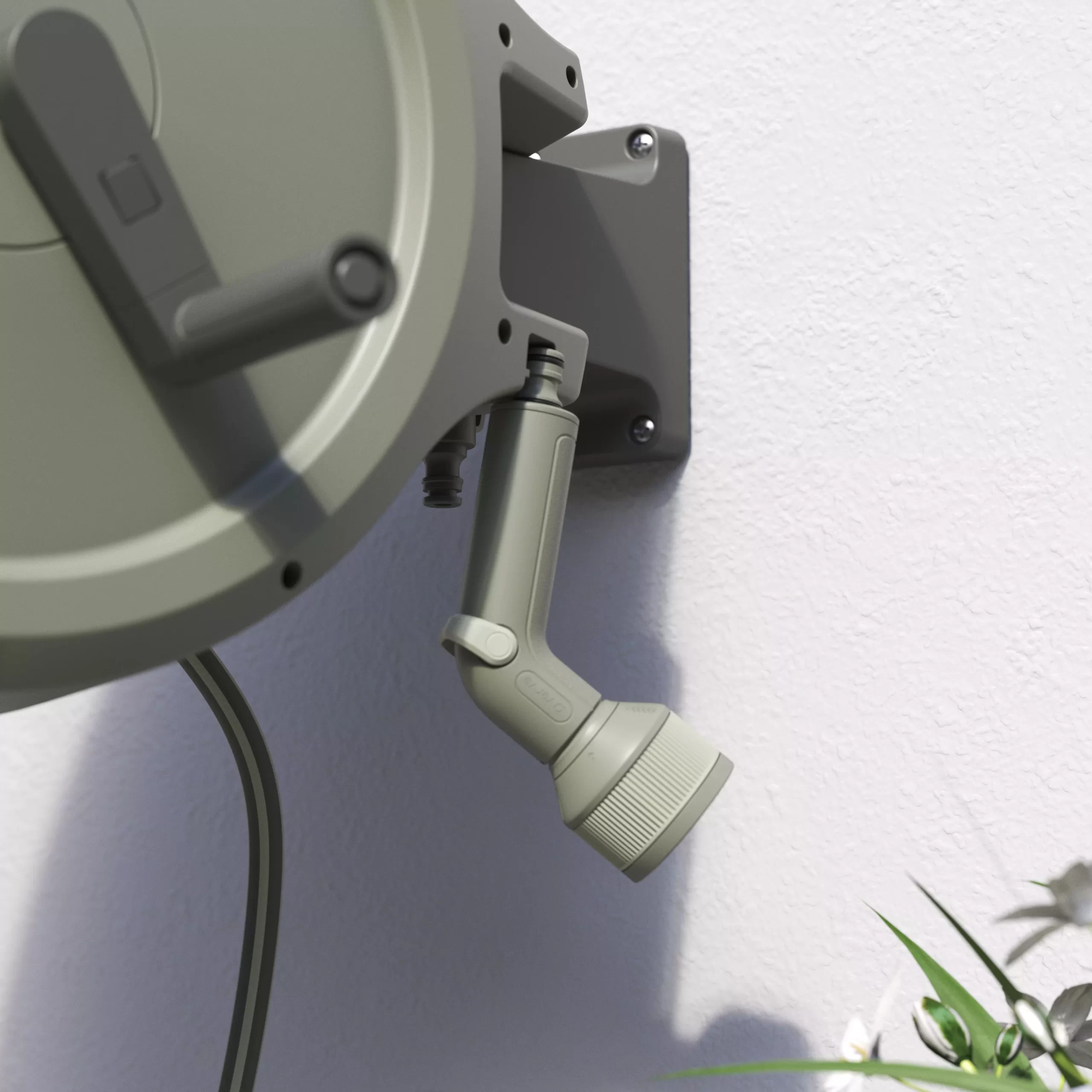 Verve Wall-mounted Manual Hose reel set (L)40m Verve Wall-mounted Manual Hose Reel Set (L)40m -Hozelock Shop verve wall mounted manual hose reel set l 40m5059340251004 02i scaled