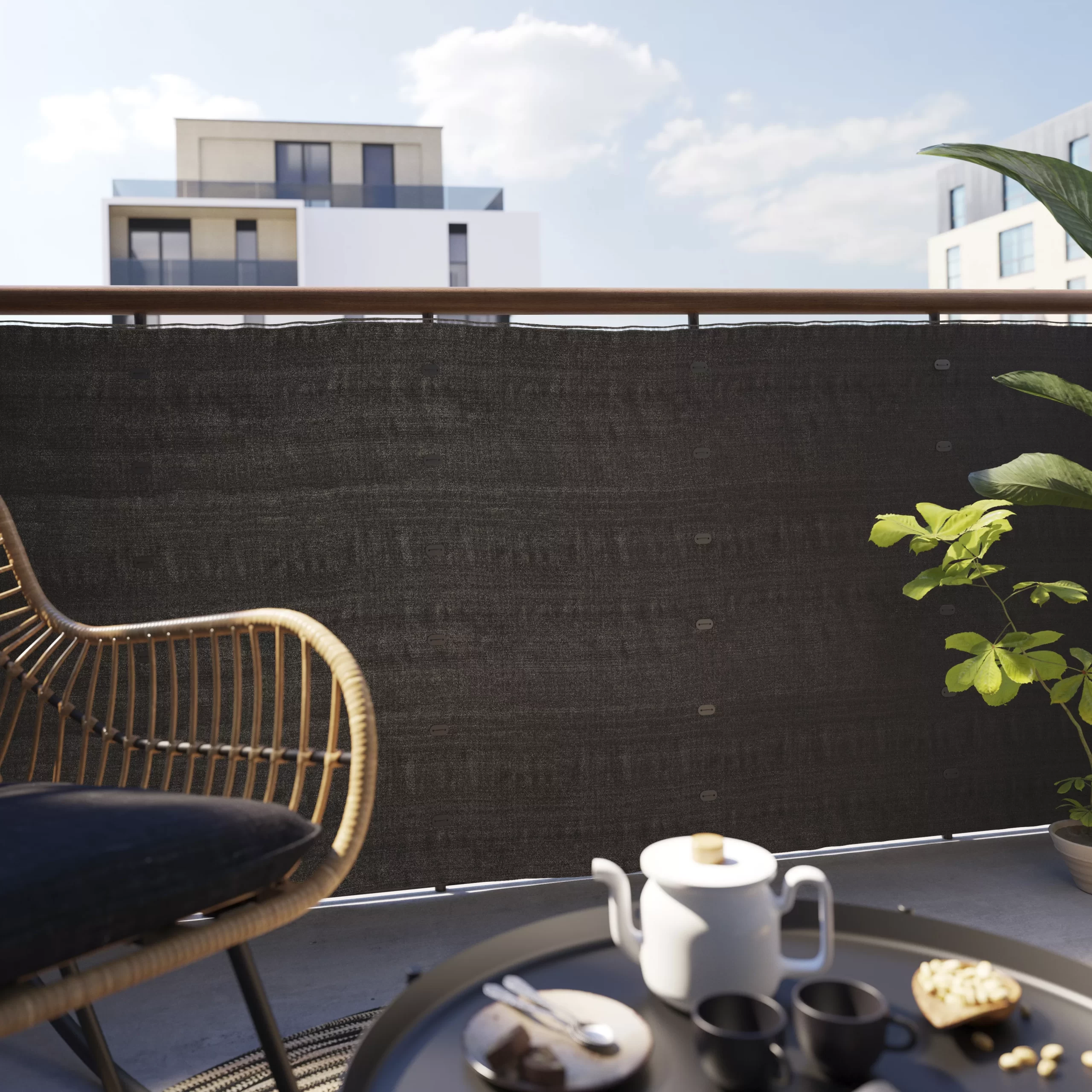 Woven breeze Grey High-density polyethylene (HDPE) & woven fibre Garden screen (H)1m (W)3m Woven Breeze Grey High-density Polyethylene (HDPE) & Woven Fibre Garden Screen (H)1m (W)3m -Hozelock Shop woven breeze grey high density polyethylene hdpe woven fibre garden screen h 1m w 3m5059340672359 01i scaled